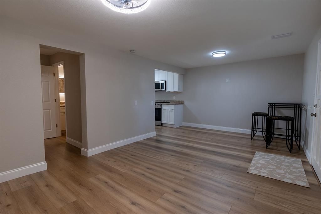 Empty room, Interior, Kitchen, Wood Texture Flooring