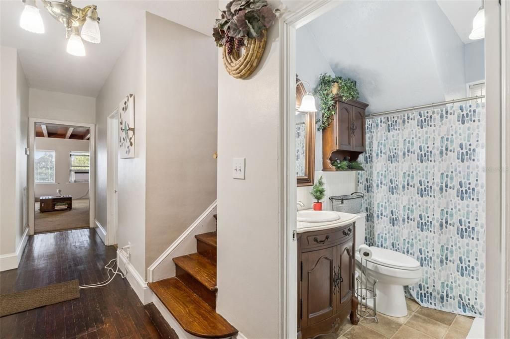 Bathroom, Interior, Wood Texture Flooring
