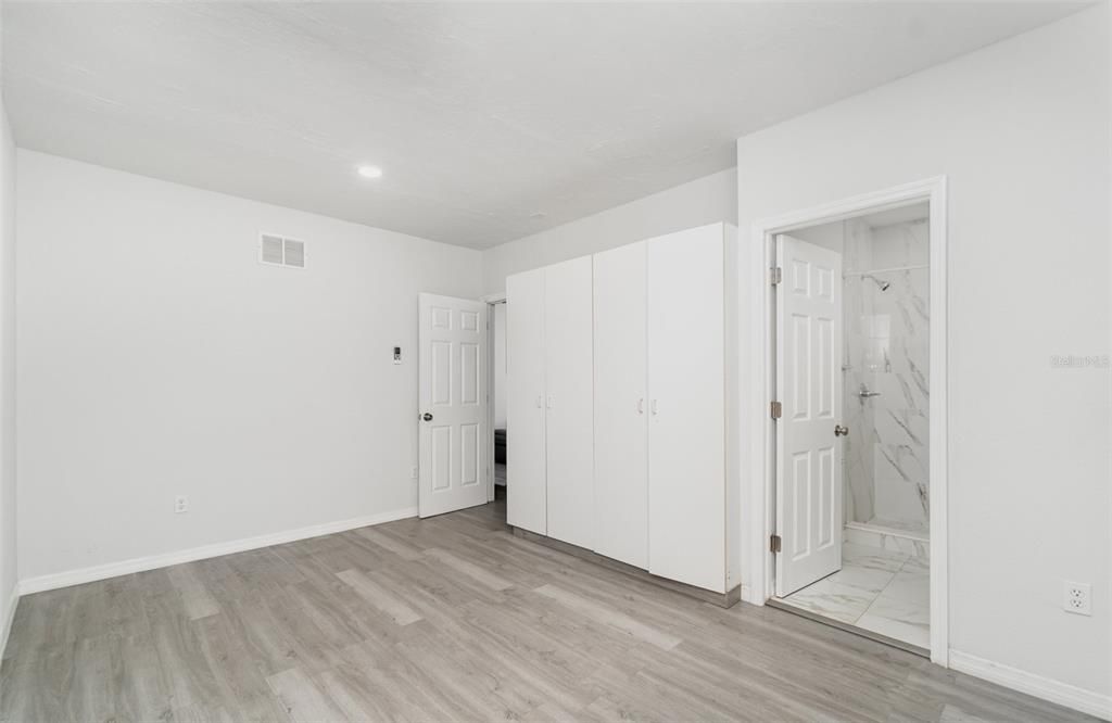 Empty room, Interior, Marble, Marble Walls, Recessed Lighting, Wood Texture Flooring