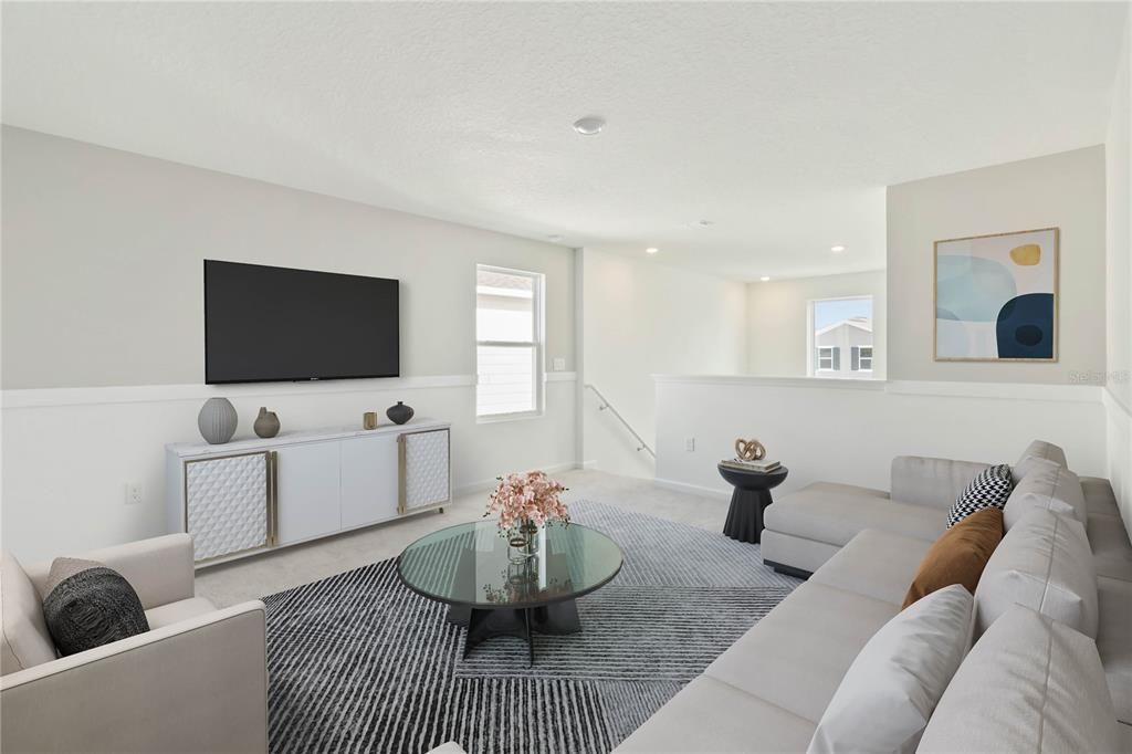 Interior, Living room, Recessed Lighting