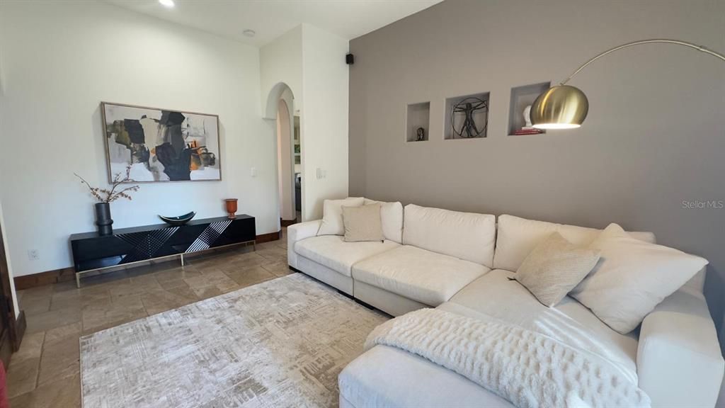 Interior, Living room, Recessed Lighting