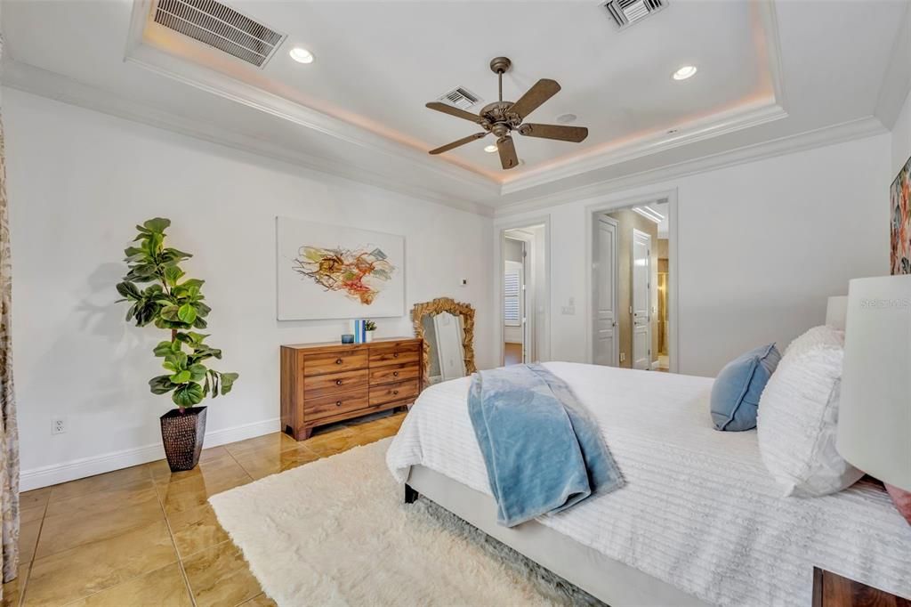 Bedroom, Interior, Recessed Lighting