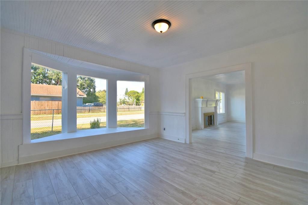Empty room, Fireplace, Interior, Wood Texture Flooring