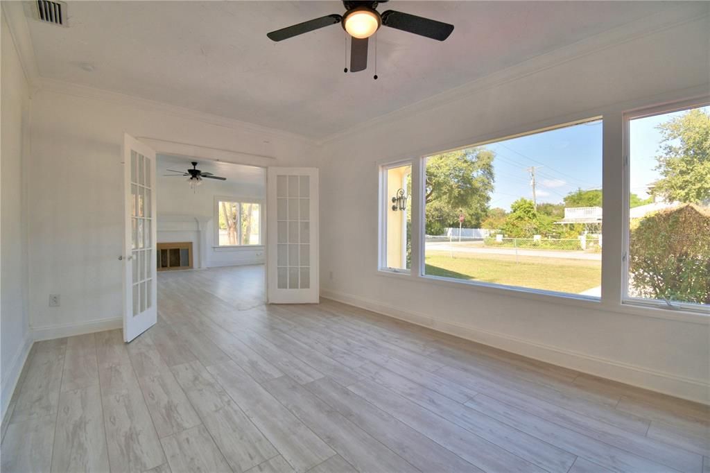 Empty room, Fireplace, Interior, Wood Texture Flooring