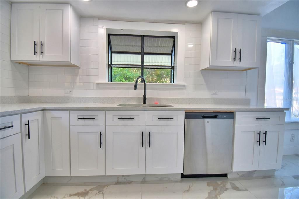 Interior, Kitchen, Marble, Recessed Lighting