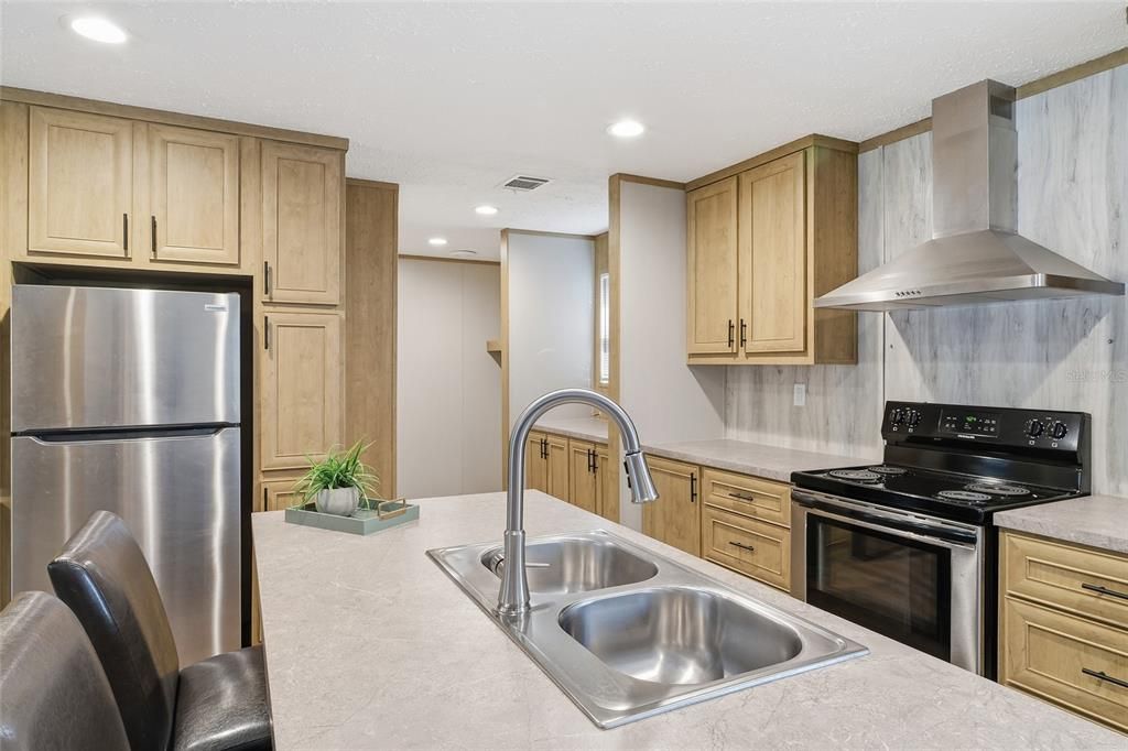 Interior, Kitchen, Recessed Lighting, Stainless Steel Appliances