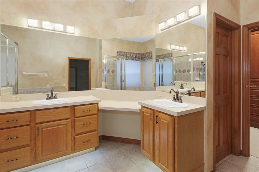 Bathroom, Dual Sink Vanities, Glass Shower, Interior