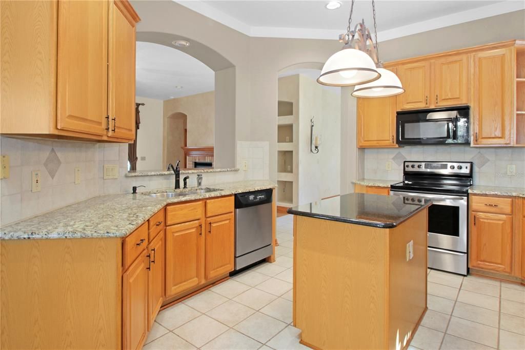 Interior, Kitchen, Pendant Lights, Recessed Lighting, Stainless Steel Appliances