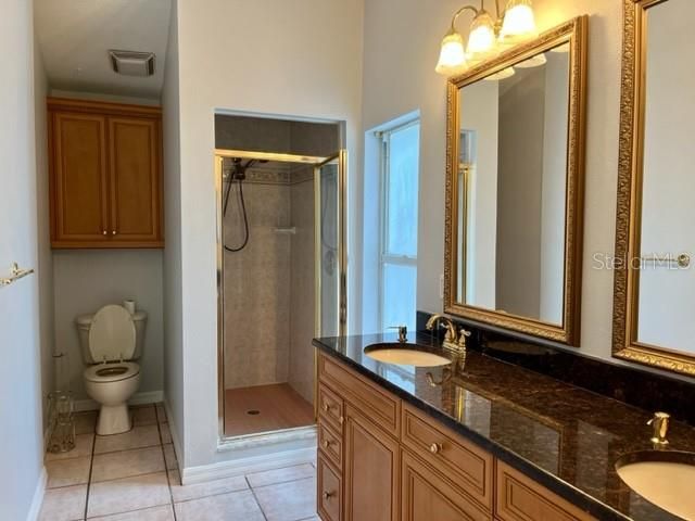 Bathroom, Dual Sink Vanities, Glass Shower, Interior