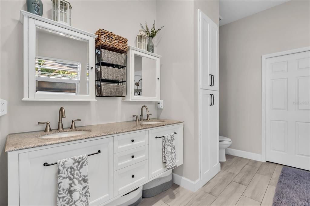 Bathroom, Interior, Wood Texture Flooring