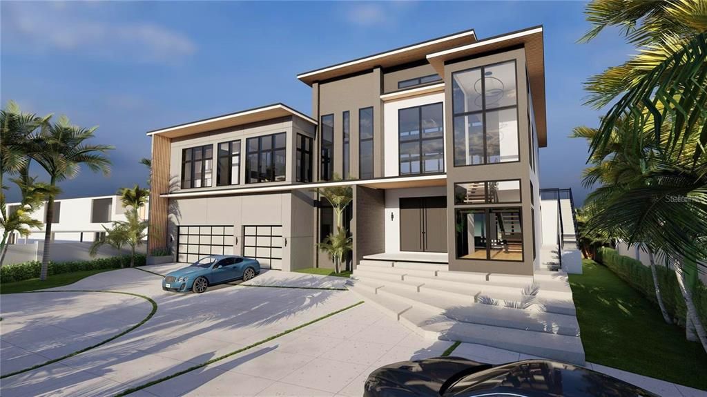 Attached, Exterior, Facade, Modern