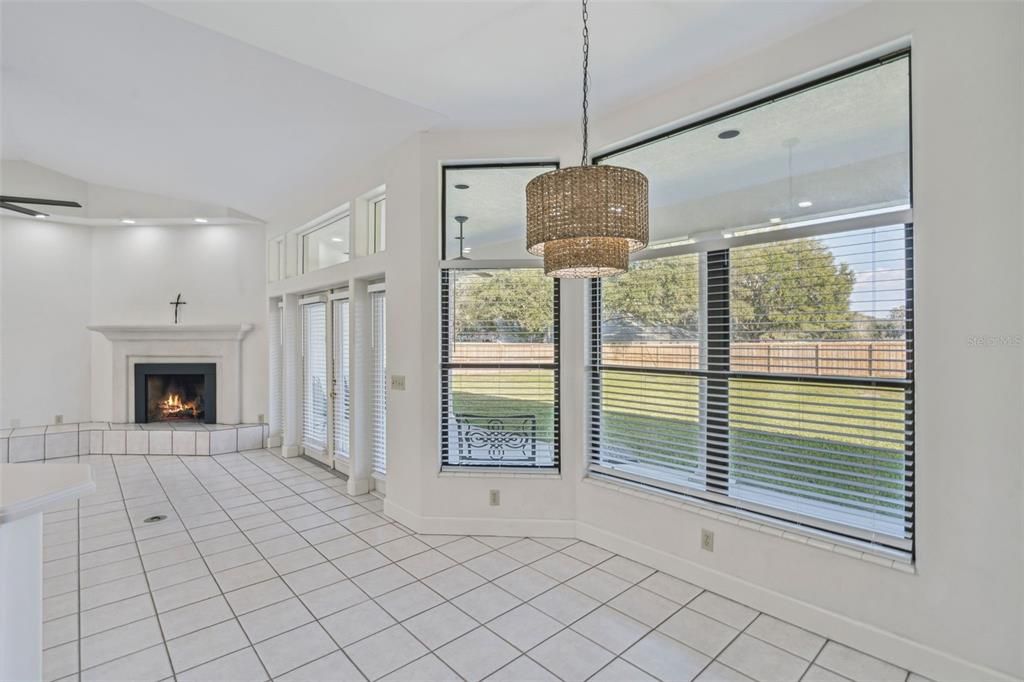 Chandelier, Empty room, Fireplace, Interior, Recessed Lighting