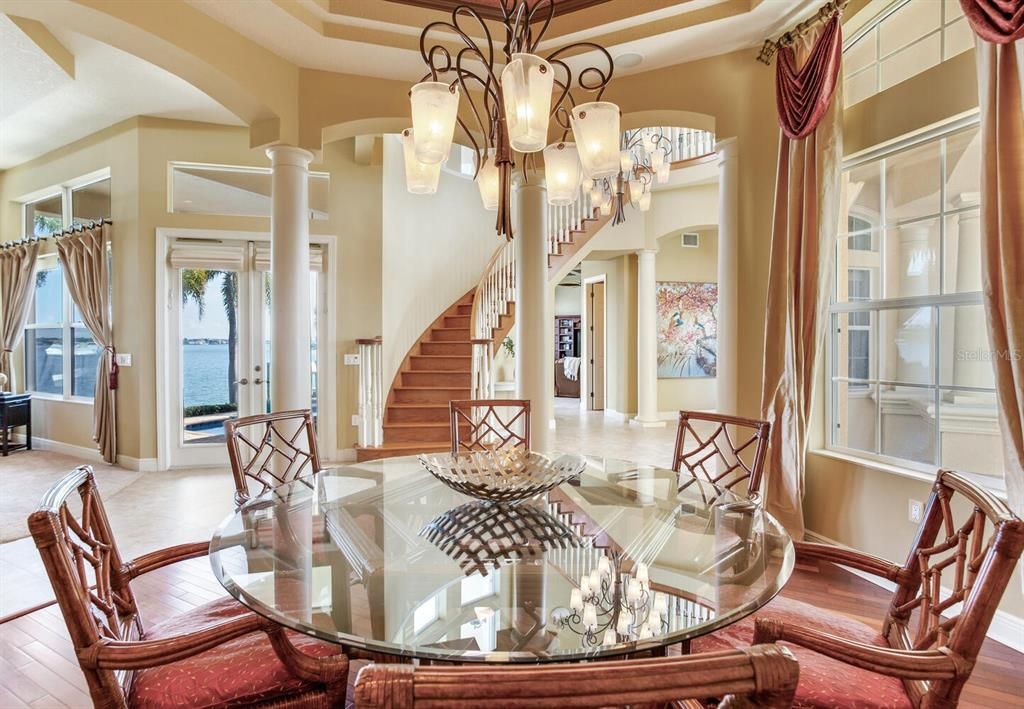 Chandelier, Dining room, Interior, Water