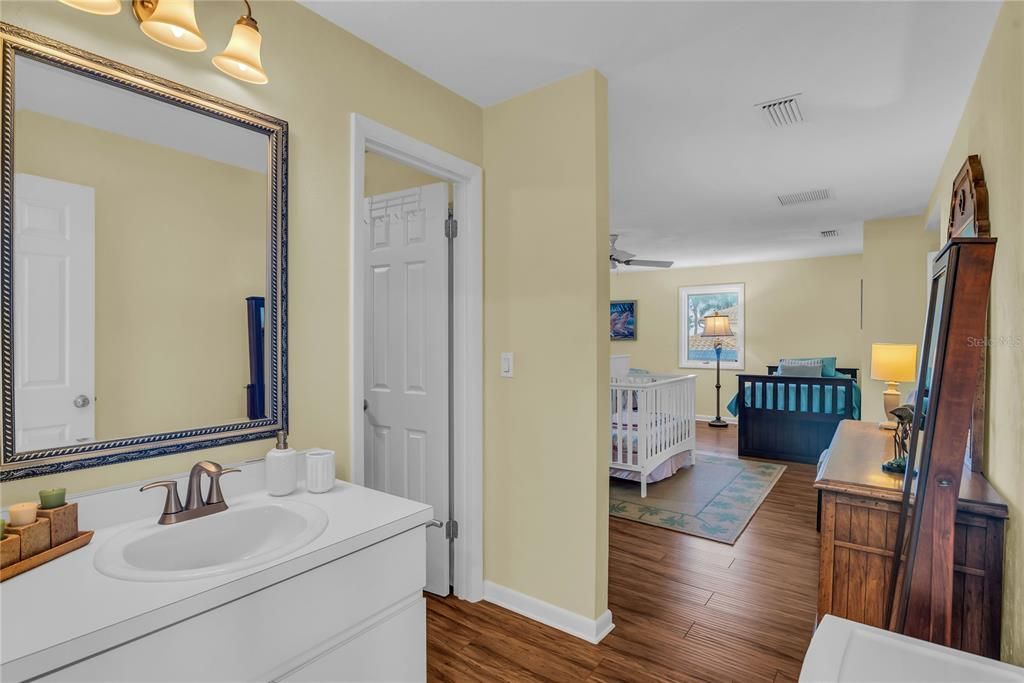 Bathroom, Interior, Wood Texture Flooring