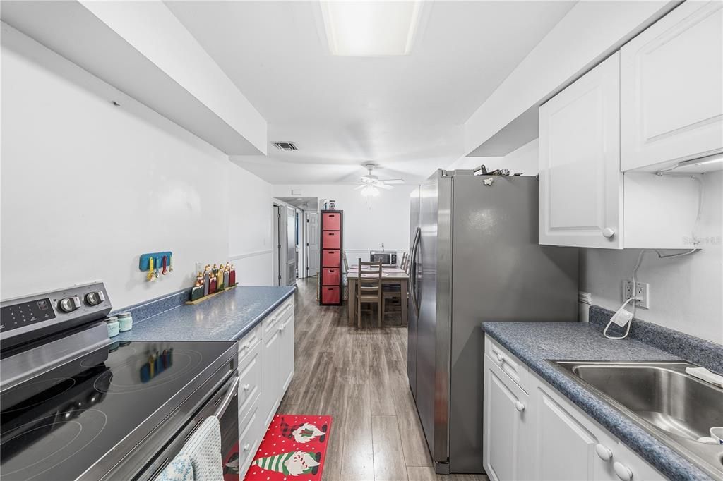 Interior, Kitchen, Wood Texture Flooring