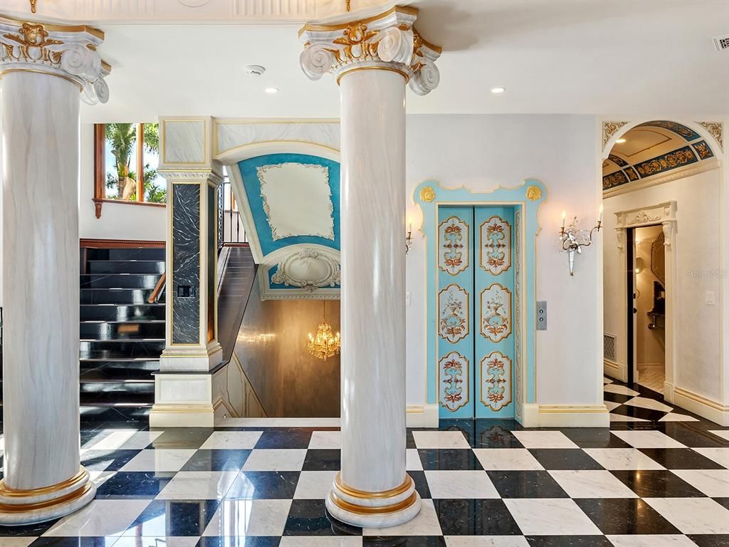 Chandelier, Interior, Recessed Lighting