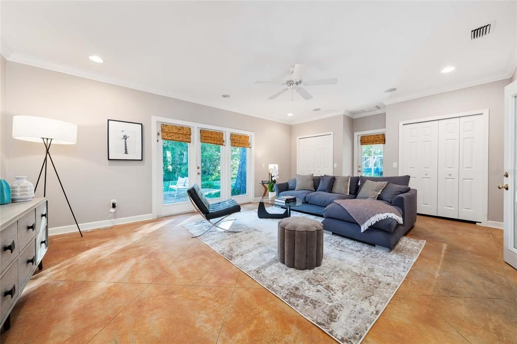 Interior, Living room, Recessed Lighting