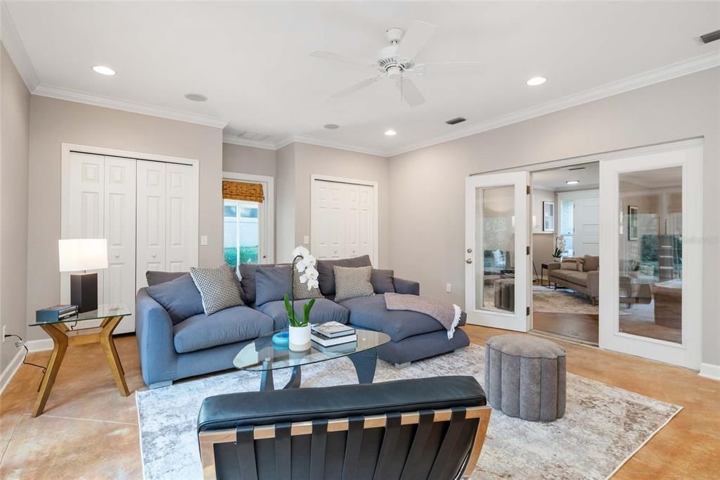 Interior, Living room, Recessed Lighting