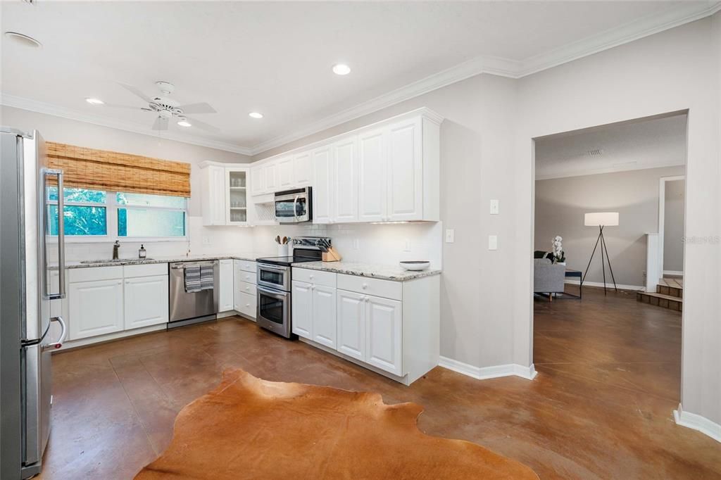Interior, Kitchen, Recessed Lighting, Stainless Steel Appliances