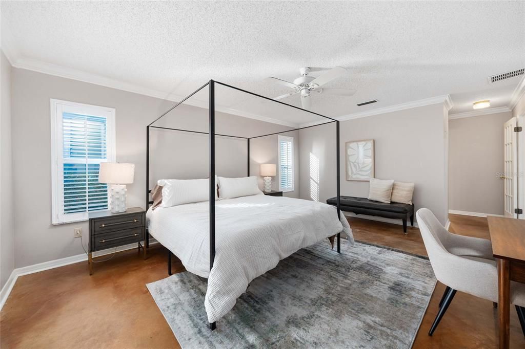 Bedroom, Interior, Wood Texture Flooring