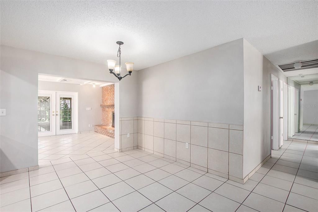 Chandelier, Empty room, Interior