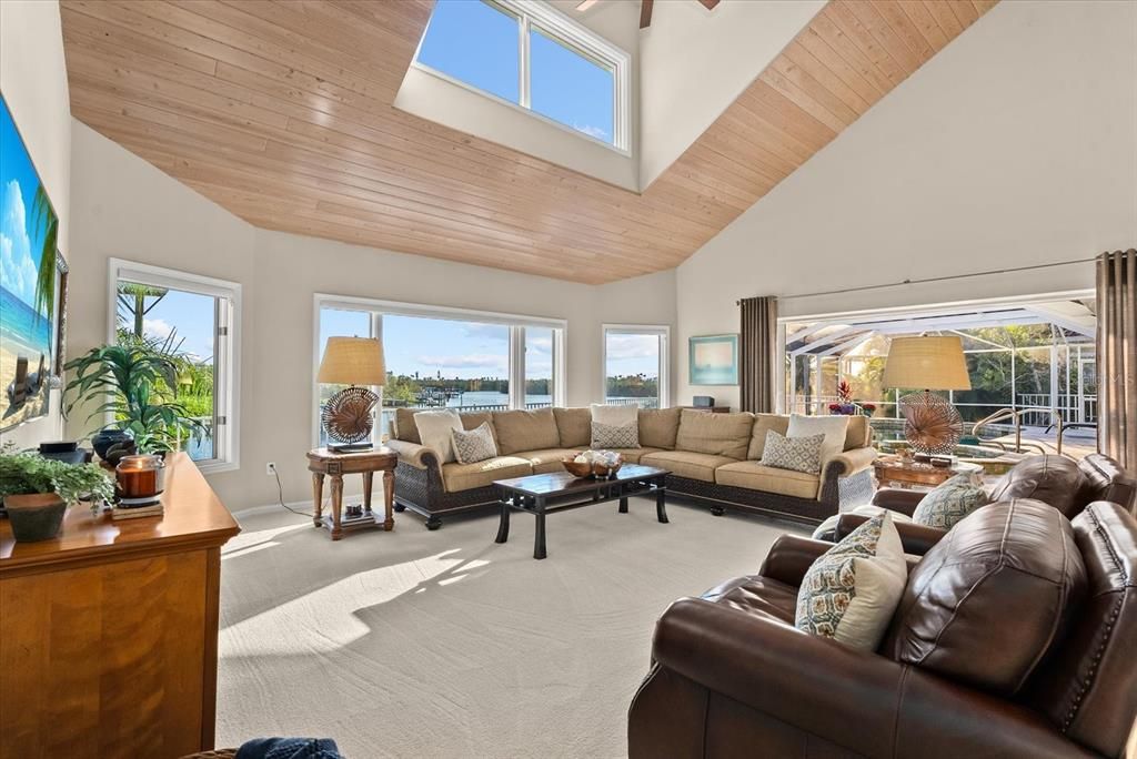 Interior, Living room, Water, Wooden Ceilings