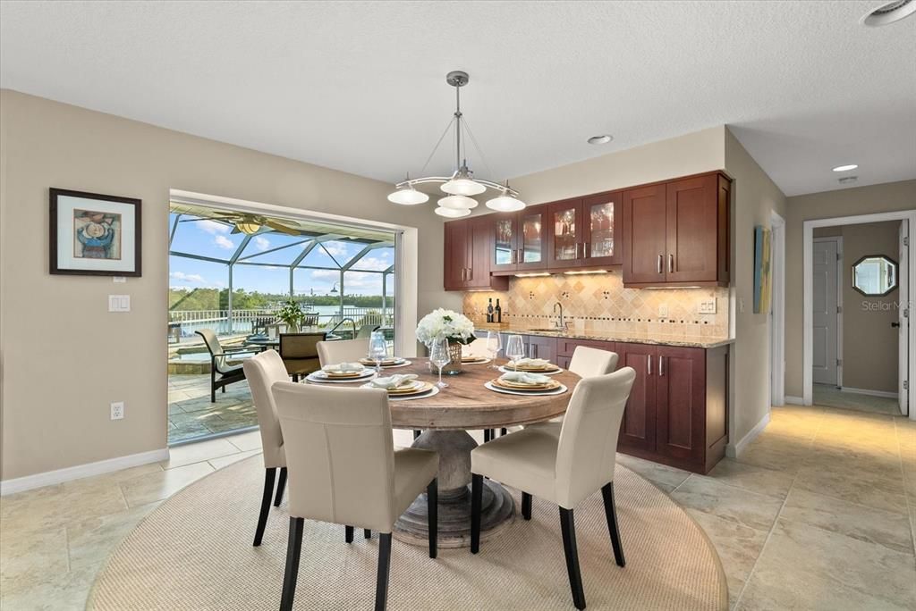 Dining room, Glass Ceilings, Interior, Kitchen, Pendant Lights, Recessed Lighting, Sun Room, Water