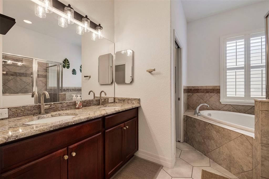 Bathroom, Dual Sink Vanities, Glass Shower, Interior