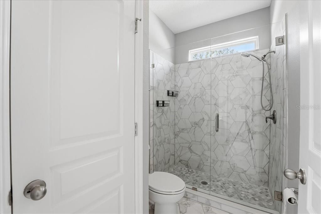 Bathroom, Glass Shower, Interior, Marble, Marble Walls