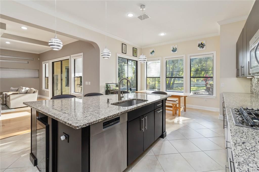 Interior, Kitchen, Living room, Pendant Lights, Recessed Lighting