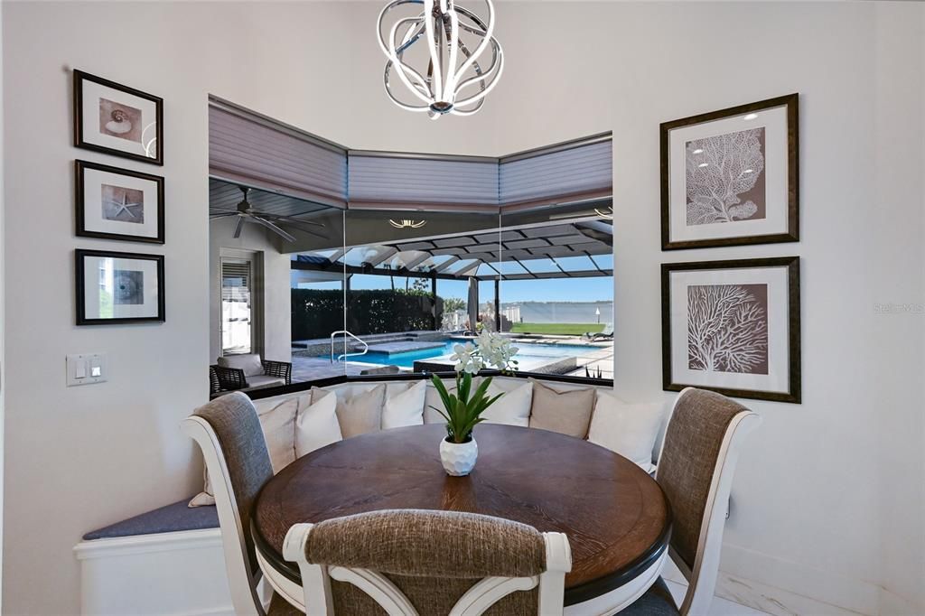 Dining room, Interior, Pendant Lights, Pool