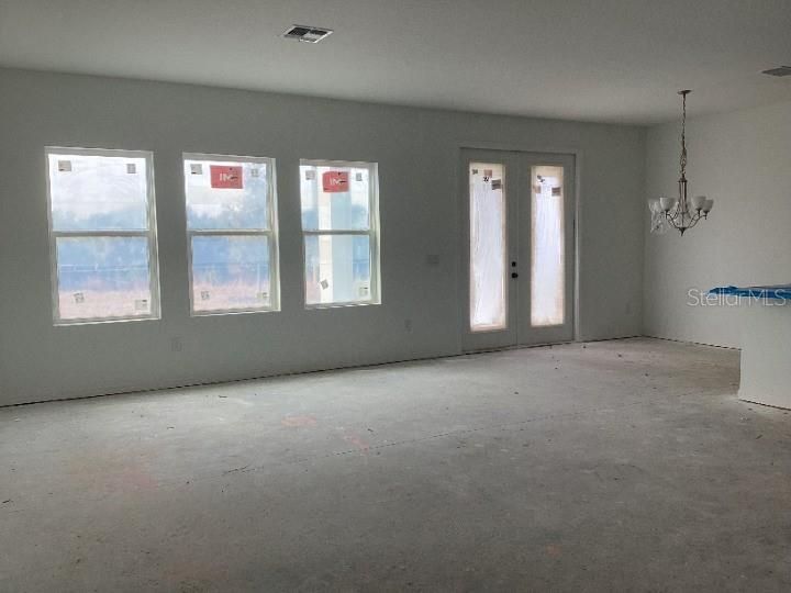 Chandelier, Empty room, Interior