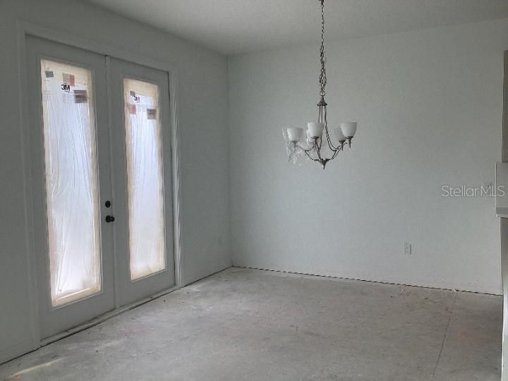 Chandelier, Empty room, Interior