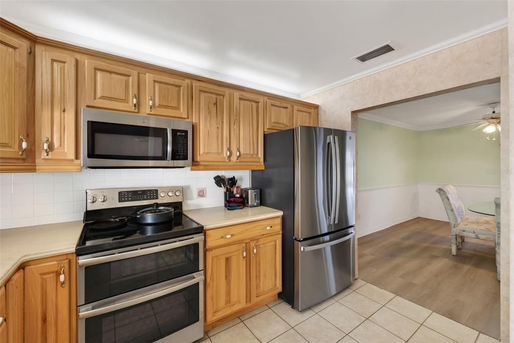 Interior, Kitchen, Wood Texture Flooring