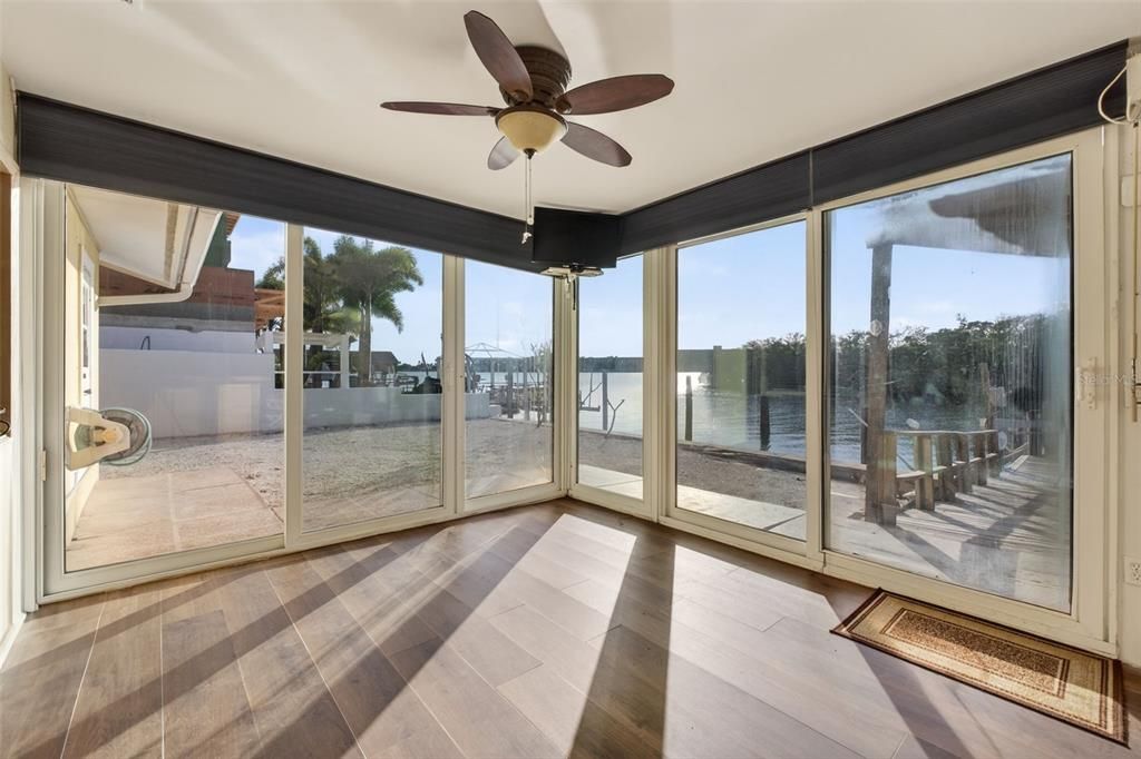Interior, Sun Room, Water, Wood Texture Flooring