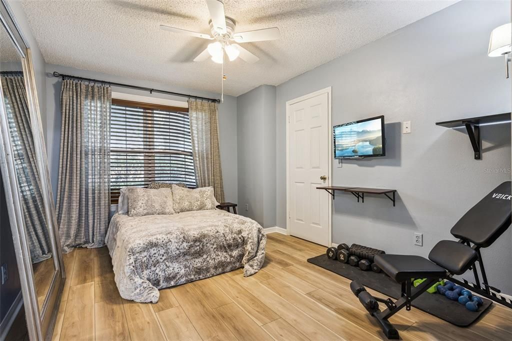Bedroom, Fitness Equipment, Interior, Wood Texture Flooring