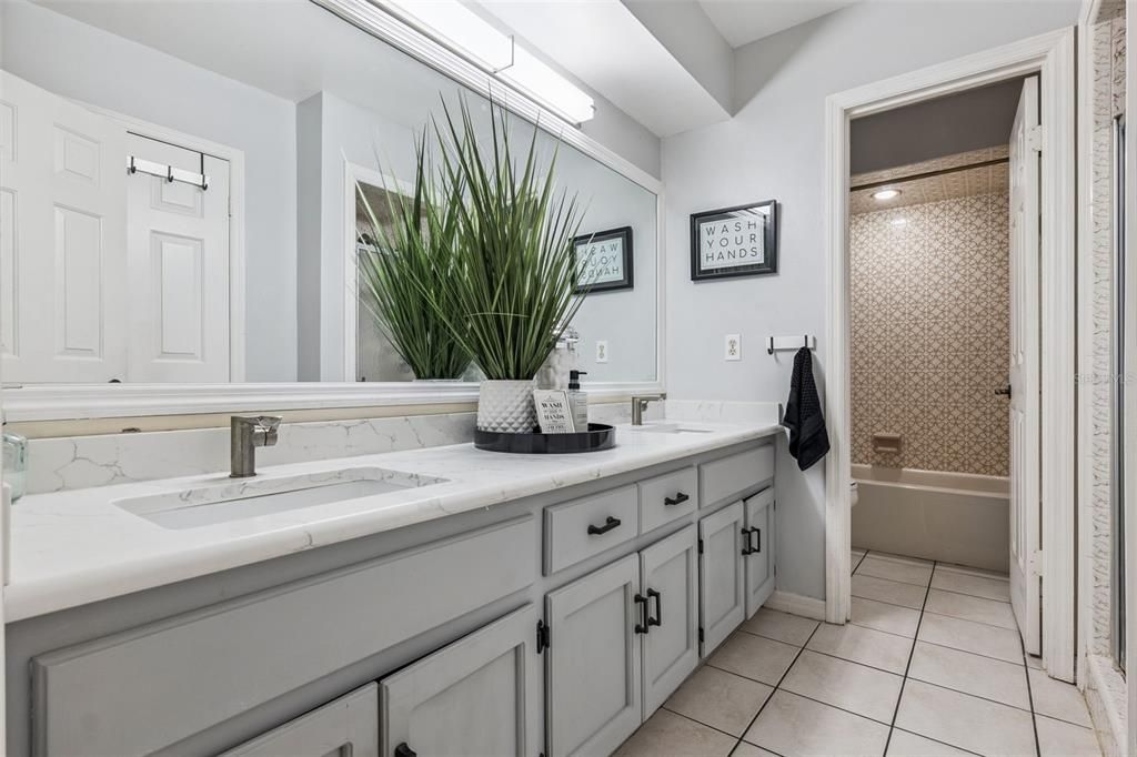 Bathroom, Dual Sink Vanities, Glass Shower, Interior