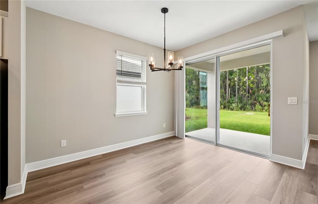 Empty room, Interior, Pendant Lights, Wood Texture Flooring