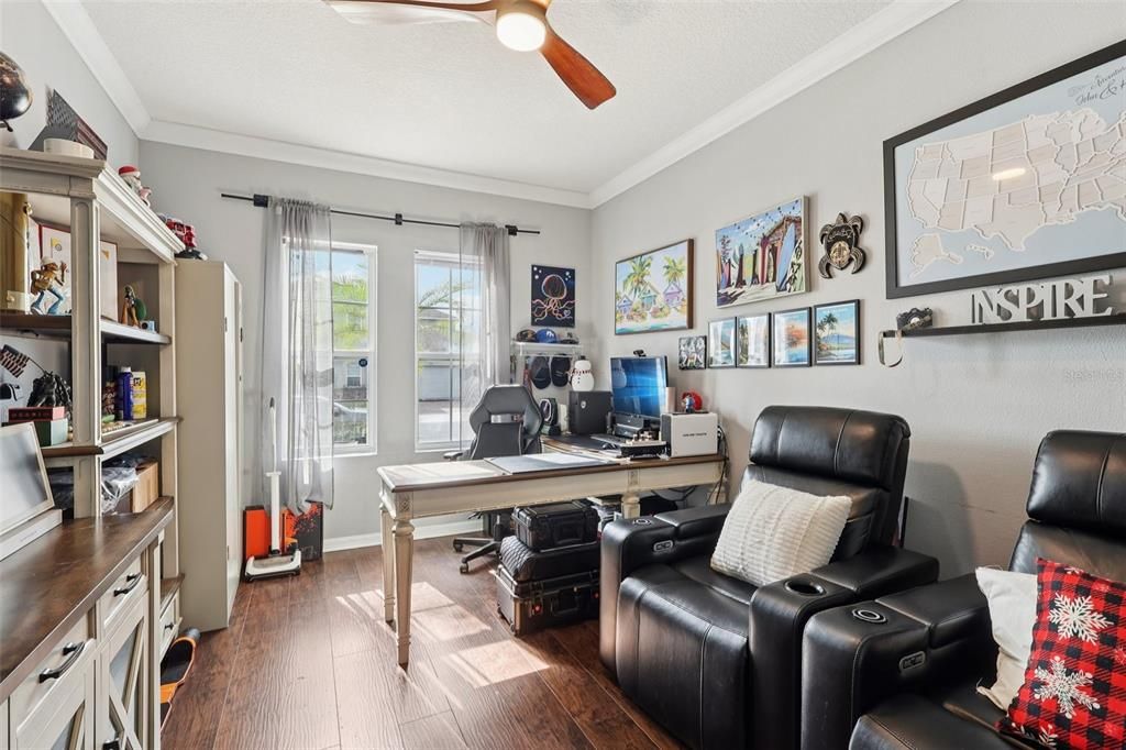 Home Office, Interior, Wood Texture Flooring