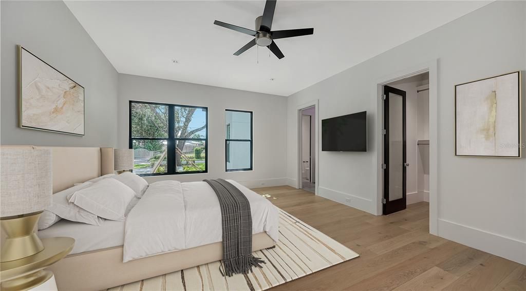 Bedroom, Interior, Wood Texture Flooring