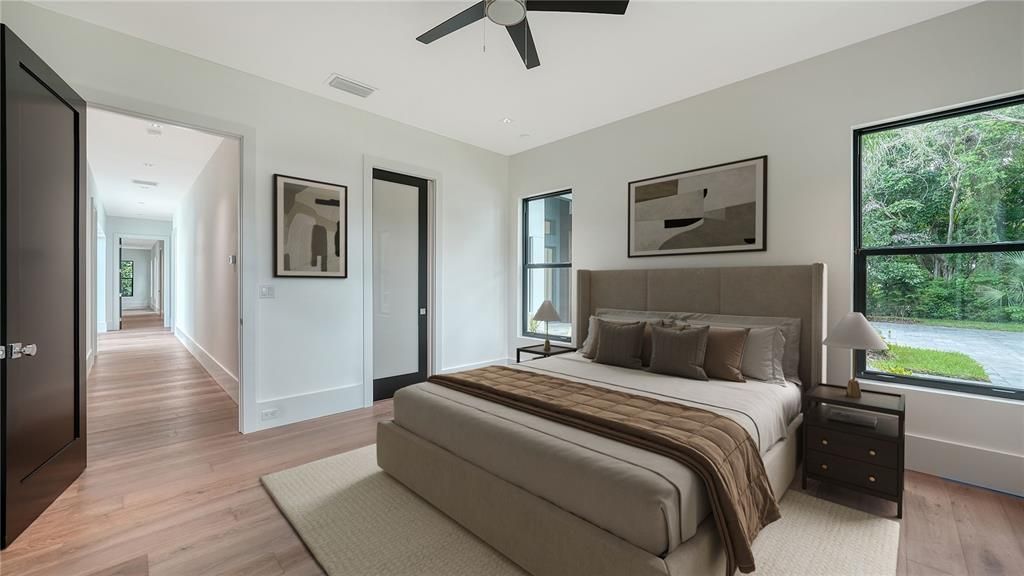 Bedroom, Interior, Wood Texture Flooring
