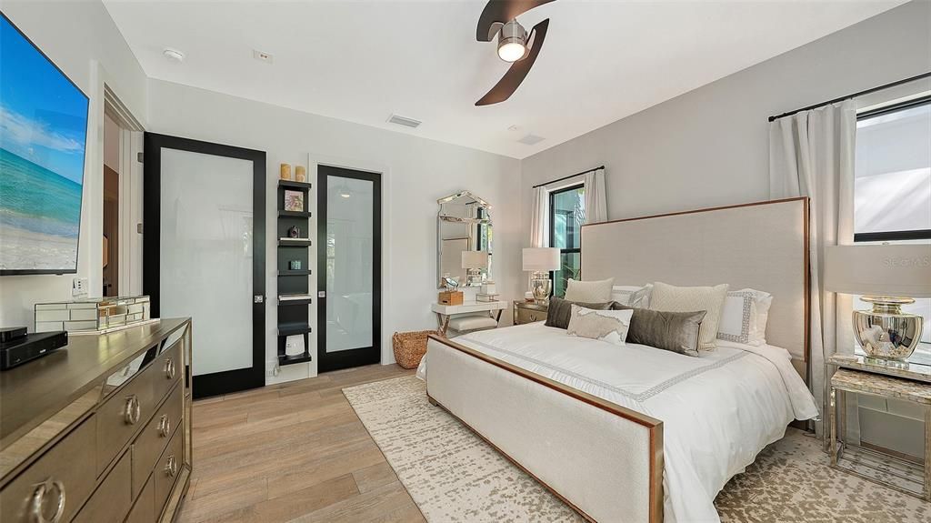 Bedroom, Interior, Wood Texture Flooring