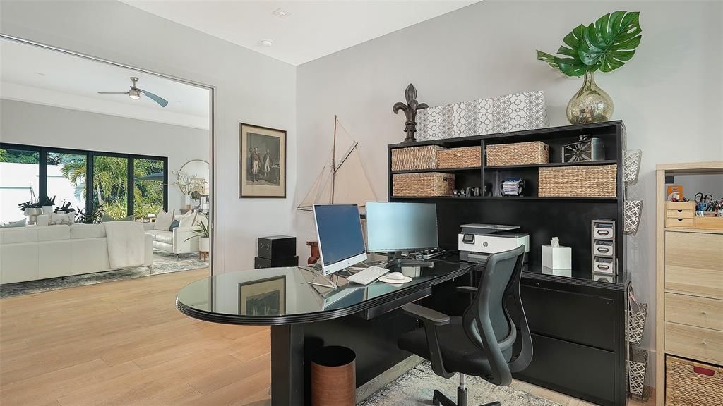 Home Office, Interior, Wood Texture Flooring