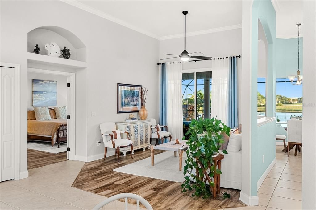 Bedroom, Interior, Water, Wood Texture Flooring