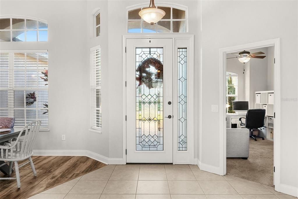 Home Office, Interior, Pendant Lights, Wood Texture Flooring