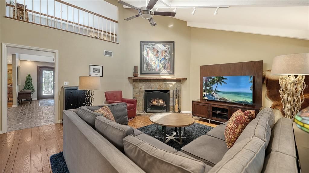 Fireplace, Interior, Living room, Wood Texture Flooring