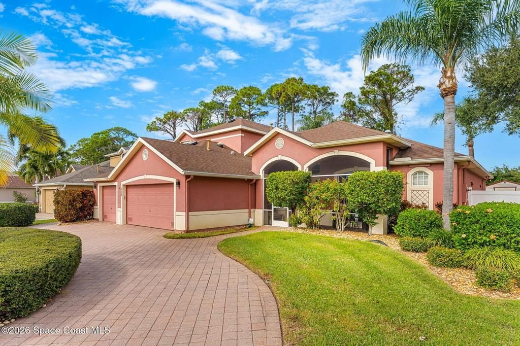 Attached, Backyard, Exterior, Facade, Mediterranean