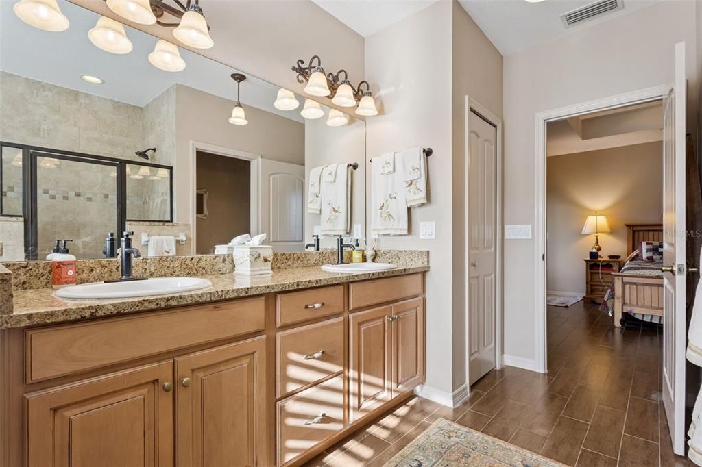 Bathroom, Dual Sink Vanities, Interior, Wood Texture Flooring