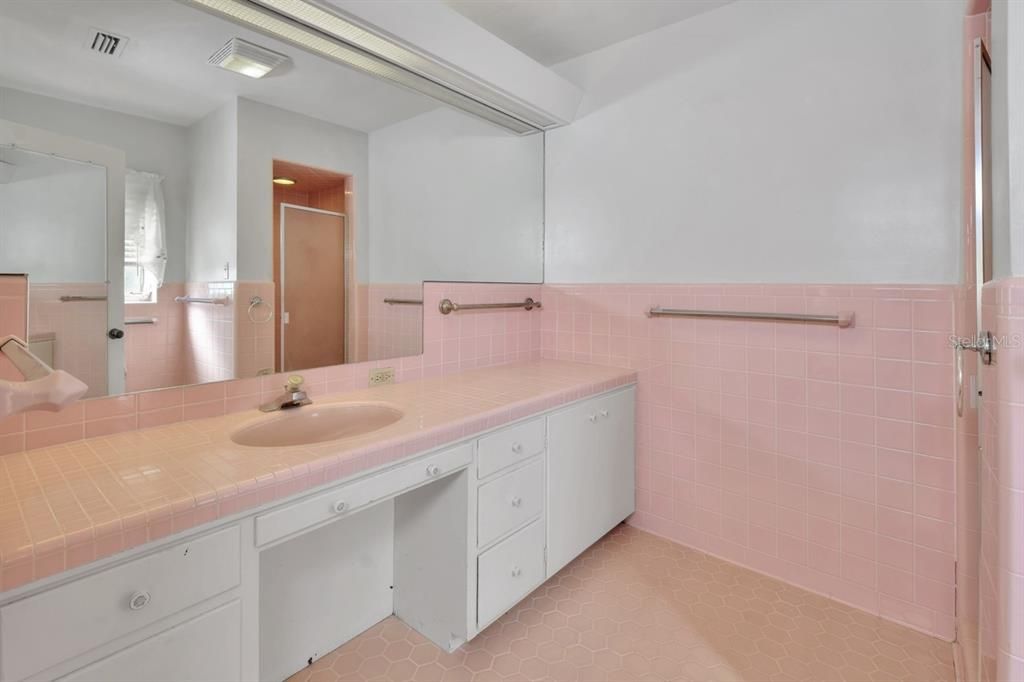 Bathroom, Dual Sink Vanities, Interior, Tile Countertops