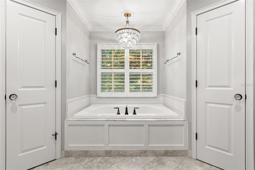 Bathroom, Chandelier, Interior